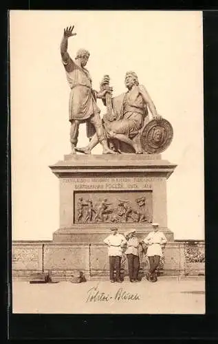 AK Moskau, Monument für Minin von 1818