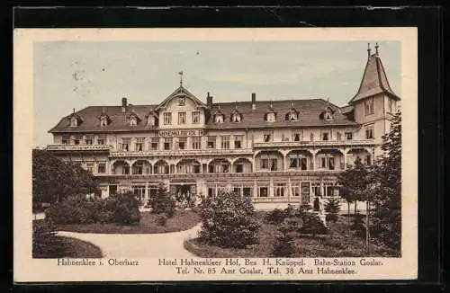 AK Hahnenklee /Harz, Hotel Hahnenkleer Hof