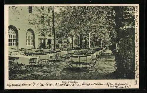 AK Bad Helmstedt, Kurhaus Gesundbrunnen, Konzertgarten