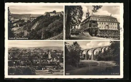 AK Frankenberg / Sachsen, Schloss Sachsenburg, Schloss Lichtenwalde, Lützeltal