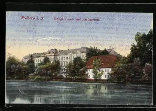 AK Freiberg / Sachsen, Königl. Land- und Amtsgericht
