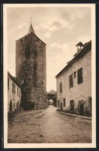 AK Rothenfels a. Main, innerer Burghof u. Bergfried