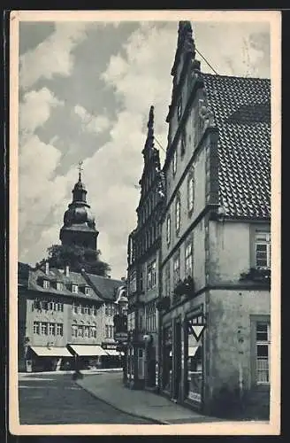 AK Bad Salzuflen, Ladenstrasse in der Altstadt
