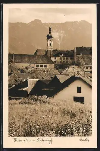 AK Murnau / Staffelsee, Ortsansicht mit Ristenkopf