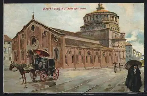 Lithographie Milano, Chiesa di S. Maria delle Grazie
