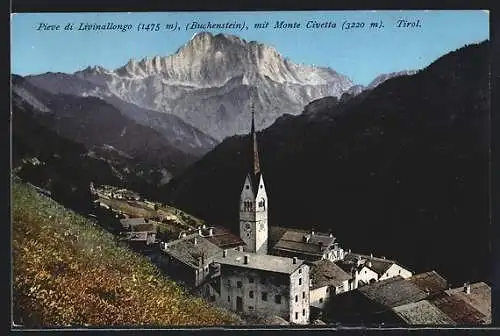 AK Pieve di Livinallongo / Buchenstein, Ortsansicht mit Monte Civetta