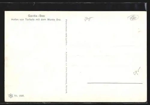 AK Torbole, Hafenblick und Monte Oro