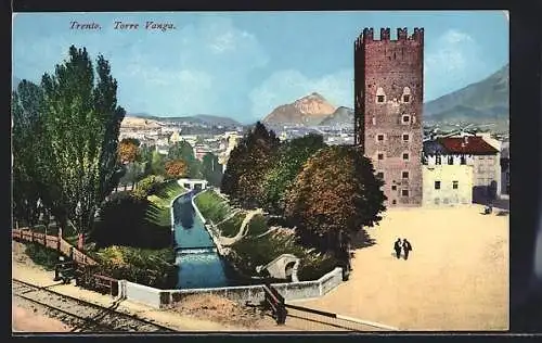 AK Trento, Torre Vanga, Turm, Fluss, Leute