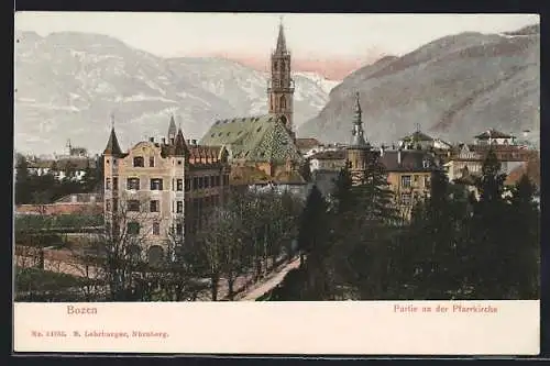 AK Bozen, Blick auf die Pfarrkirche