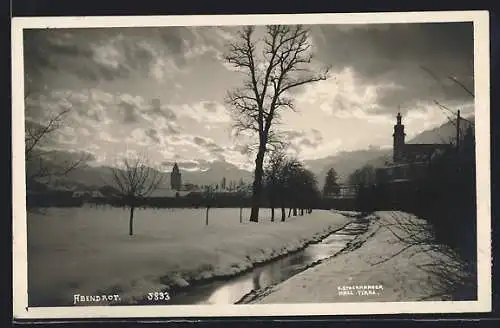 AK Hall /Tirol, Bachpartie im Winter