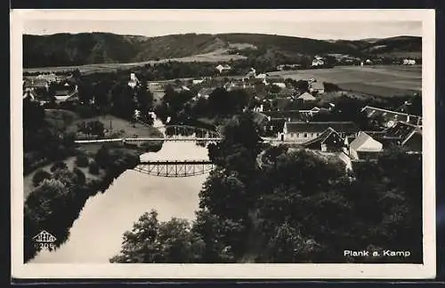 AK Plank a. Kamp, Ortsansicht aus der Vogelschau