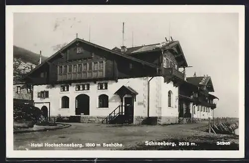AK Puchberg am Schneeberg, Das Hotel Hochschneeberg