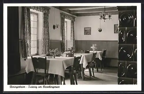 AK Tutzing a. Starnberger See, Beringerheim, Speisesaal