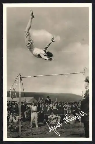 AK Frankfurt, Ernst Winter turn am Reck, T. V. 1860