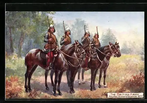 AK The British Army, Mounted Archers Edward III. 1377