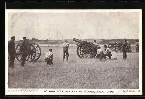 AK 6th Howitzer Battery in Action, British Royal Artillery