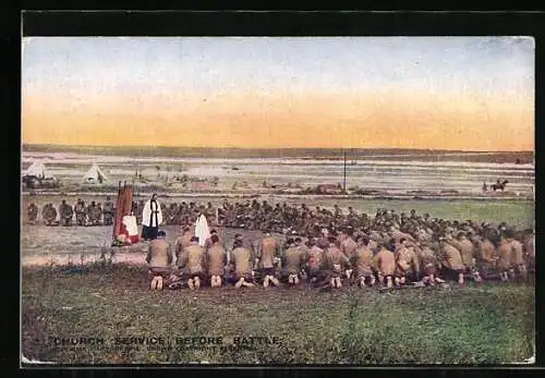 AK Church service before battle, British Army