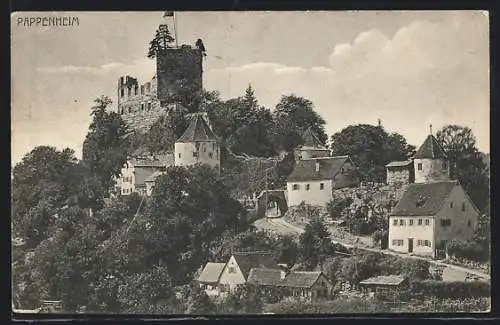 AK Pappenheim / Bayern, Partie an der Burgruine