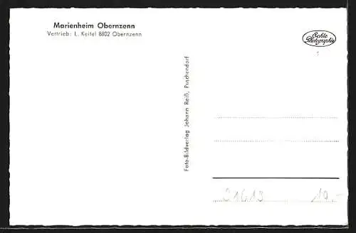 AK Obernzenn, Frontalansicht des Marienheims