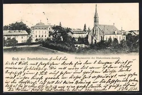 AK Neuendettelsau, Hauptansicht der Diakonissen-Anstalt