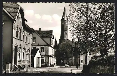 AK Buer /Osnabrück, Osnabrücker Tor mit Blick zur Kirche