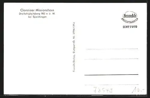 AK Spaichingen, Clarentiner Missionshaus auf dem Dreifaltigkeitsberg