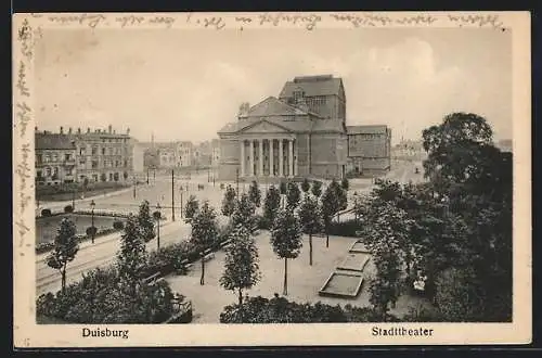 AK Duisburg, Blick auf das Stadttheater
