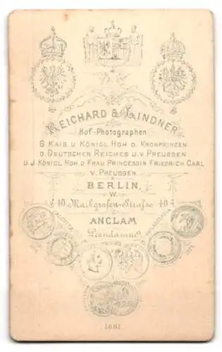 Fotografie Reichard & Lindner, Berlin, Markgrafenstr. 40, Alte Dame mit Hochsteckfrisur