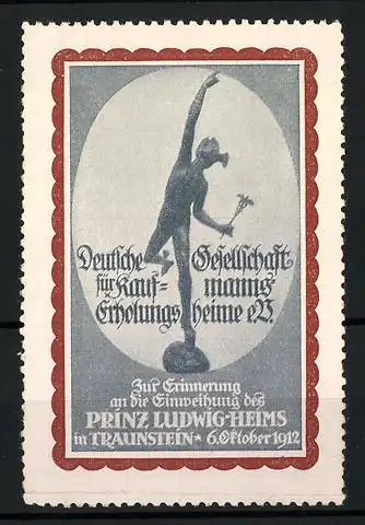Reklamemarke Traunstein, Deutsche Gesellschaft für Kaufmanns-Erholungsheime e.V., Hermes