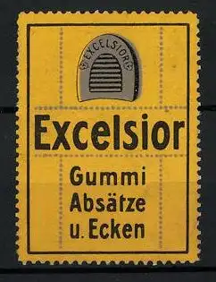 Reklamemarke Excelsior Gummi Absätze und Ecken