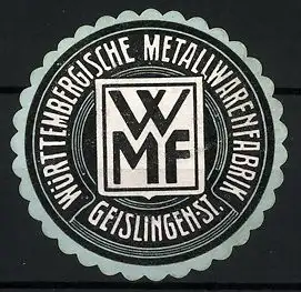 Reklamemarke Geislingen, Württembergische Metallwarenfabrik, Firmenlogo