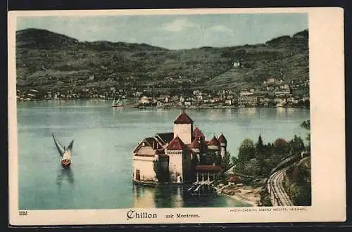 AK Chillon, Ortsansicht mit Montreux