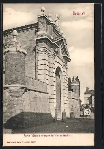 AK Recanati, Porta Marina (disegno del romano Valadier)