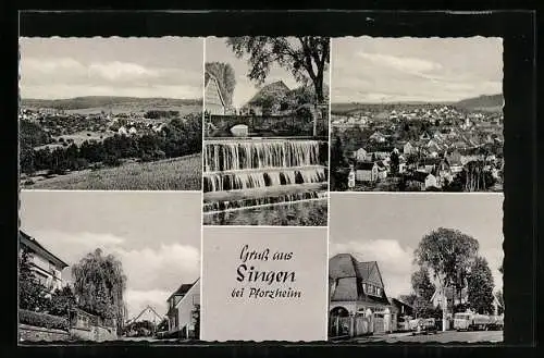 AK Singen / Remchingen, Partien im Ort