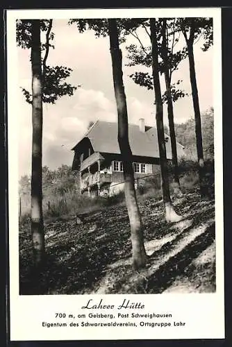 AK Schweighausen / Schuttertal, Lahrer Hütte am Geisberg des Schwarzwaldvereins