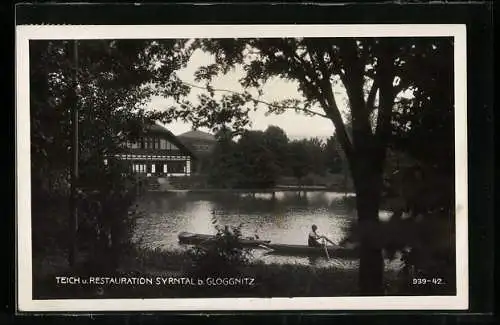 AK Gloggnitz, Teich u. Restauration Syrntal