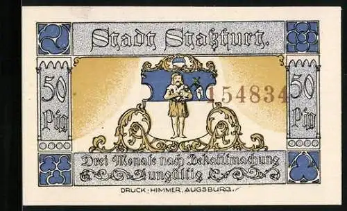 Notgeld Stassfurt 1921, 50 Pfennig, Otto IV., Markgraf von Brandenburg