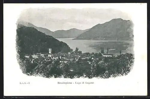 AK Brusimpiano /Lago di Lugano, Panorama
