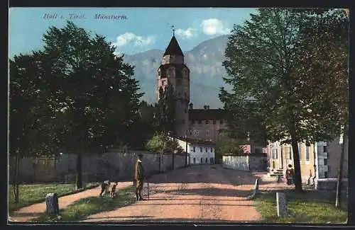 AK Hall /Tirol, Aufgang zum Münzturm