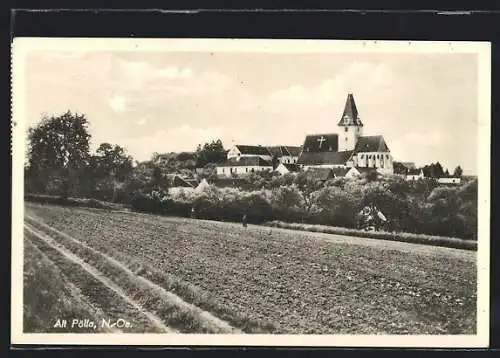 AK Pölla /N. Ö., Altpölla von einem Feldweg aus