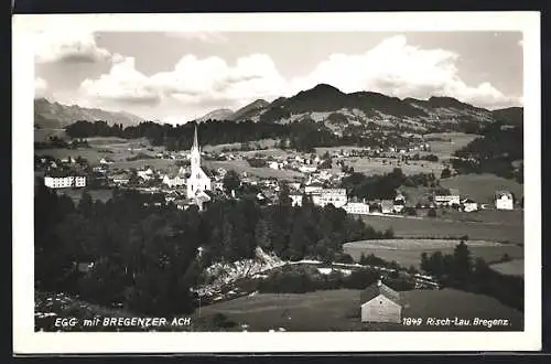 AK Egg /Bregenzer Wald, Ortsansicht mit Bregenzer Ach