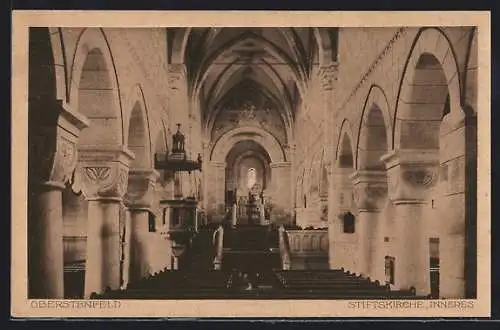 AK Oberstenfeld, Stiftskirche, Innenansicht