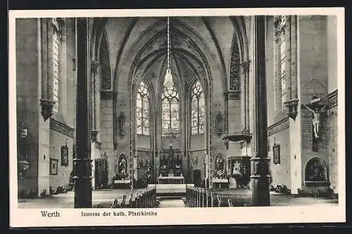 AK Werth / Westf., Inneres der kath. Pfarrkirche