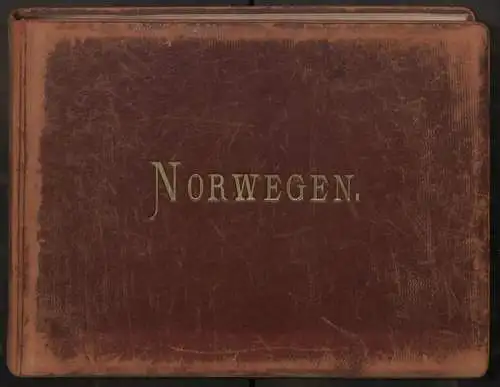 Fotoalbum mit 87 Fotografien, Ansicht Norwegen, K. Knudsen (Bergen), Kristiania, Schleuse (Strengen), Gletscher, Frankre