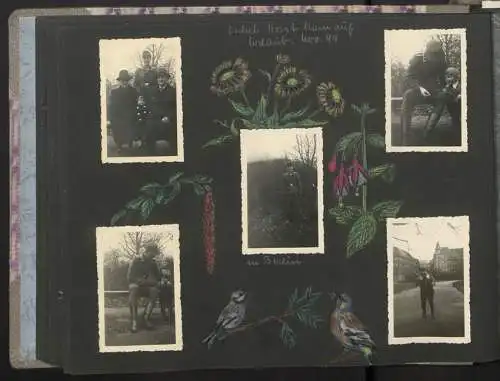 Fotoalbum mit 200 Fotografien, Mutterglück, Familie Bosse (1942-1958), Kinderfotos, Kinderwagen, Soldat in Uniform