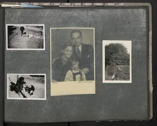 Fotoalbum mit 200 Fotografien, Mutterglück, Familie Bosse (1942-1958), Kinderfotos, Kinderwagen, Soldat in Uniform