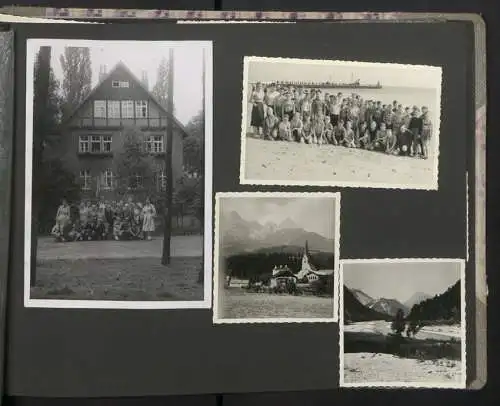 Fotoalbum mit 200 Fotografien, Mutterglück, Familie Bosse (1942-1958), Kinderfotos, Kinderwagen, Soldat in Uniform