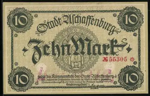 Notgeld Schmiedefeld i. Thür., 10 Mark, Das Schloss vom Fluss aus