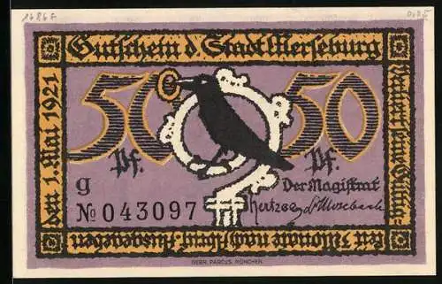 Notgeld Merseburg 1921, 50 Pfennig, Das Schloss Herzog Christian