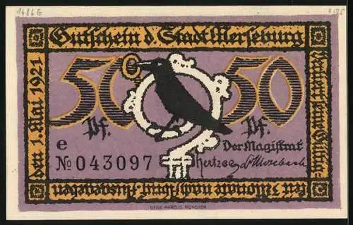 Notgeld Merseburg 1921, 50 Pfennig, Der Schlosshof